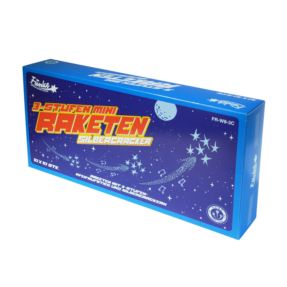 3-Stufen Mini-Raketen Silbercracker